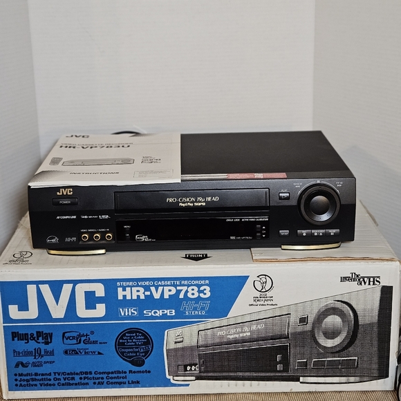 JVC VCR HR-VP783U Pro-Cision 19U Head VCR VHS- WITH Remote and Manual - Picture 2 of 13